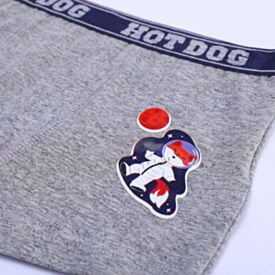 Cueca Boxer Infantil 2 a 10 Anos Em Algodão Hot Dog Mescla