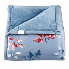 Edredom Casal Bellagio Dupla Face Havan Casa - Jade Floral Azul