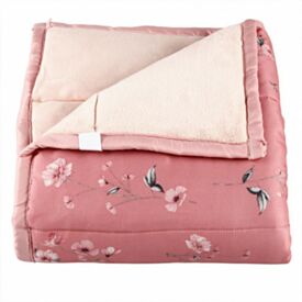 Edredom Casal Bellagio Dupla Face Havan Casa - Nina Floral Rosa