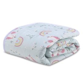 Edredom Casal Microfibra 100% Poliéster Kids Solecasa - Unicórnio