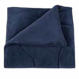 Edredom Casal Plush Inove Provence Havan Casa - Azul Mariner