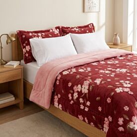 Edredom Casal Provence Estampado Havan Casa - Nina Floral Rosa