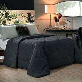 Edredom King 100% Poliéster Elegance Havan Casa - Preto
