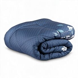 Edredom King Dupla Face Plush Versátile Havan Casa - Malu Floral Azul