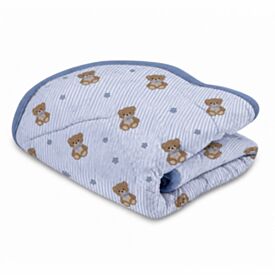 Edredom para Berço Malha 100% Algodão Havan Baby - Urso Azul