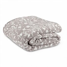 Edredom Queen 100% Poliéster Provence Plush Havan Casa - Yasmin Floral Cinza