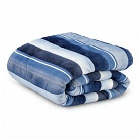 Edredom Queen Plush Inove Provence Havan Casa - Theo Geo Azul