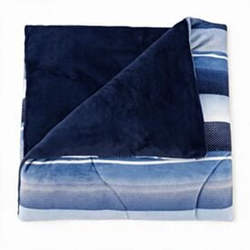 Edredom Queen Plush Inove Provence Havan Casa - Theo Geo Azul