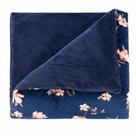 Edredom Queen Plush Inove Provence Havan Casa - Zoe Floral Azul