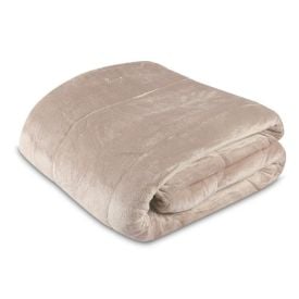 Edredom Solteiro 100% Poliéster Plush Provence Havan Casa - Bege