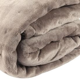 Edredom Solteiro 100% Poliéster Siena Ultraplush Havan Casa - Taupe