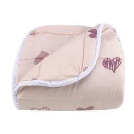 Edredom Solteiro Microfibra 100% Poliéster Kids Solecasa - Coração Rosa