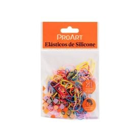 Elástico De Silicone Colorido Proart - 200 Unidades