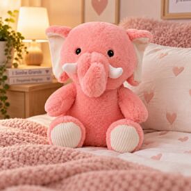Elefante de Pelúcia 30Cm Rosa Havan Toys - HBR0330