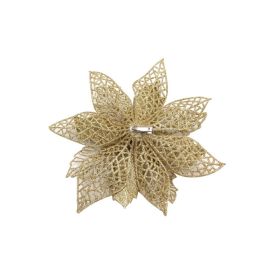 Enfeite Natalino Flor Dourado Havan Casa - 20Cm