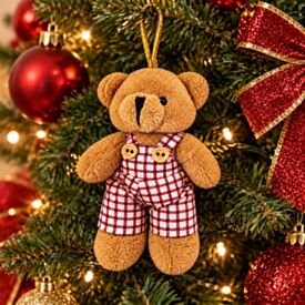 Enfeite Natalino Pelúcia Urso 13Cm Tuut - Sortido