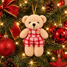 Enfeite Natalino Pelúcia Urso Off White 13Cm Tuut - Sortido