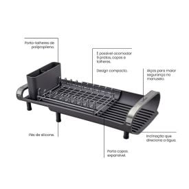 Escorredor De Louças Plurale Tramontina 27,8Cm - Inox
