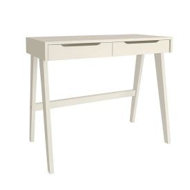 Escrivaninha Em Mdf Com 2 Gavetas 90X45 Cm Havan Casa - Off Wite
