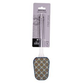 Espátula De Silicone Estampada Havan Casa 25Cm - Azul Losango