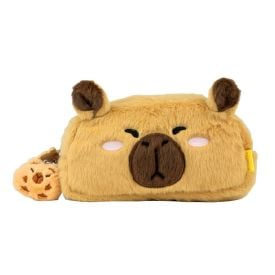 Estojo Simples Infantil Pelúcia Brownie Capivara Xeryus - Marrom