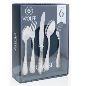 Faqueiro Crois&eacute; Wolff 30 Pe&ccedil;as - Inox
