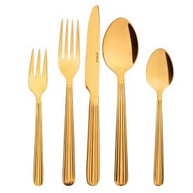 Faqueiro Inox Manchester Dourado 30 Pe&ccedil;as Wolff