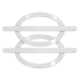 Fivela Oval Fosco Bella Arte - Branco Fosco 