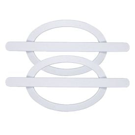 Fivela Oval Fosco Bella Arte - Branco Fosco 