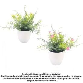 Flor Artificial Com Vaso Havan Casa 17Cm - Sortido
