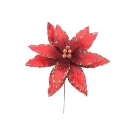 Flor Poinsétia Degradê Vermelha Havan Casa - 30Cm