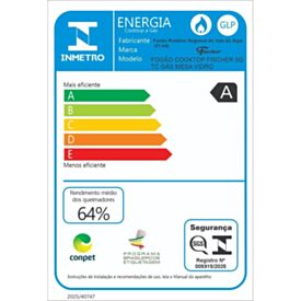 Fogão Cooktop Fischer 5 Bocas Mesa de Vidro Preto