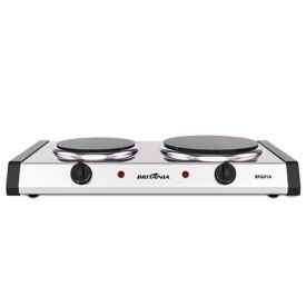 Fogão Elétrico Britânia 2 Bocas Aço Inox BFG01A