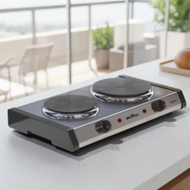Fogão Elétrico Britânia 2 Bocas Aço Inox BFG01A