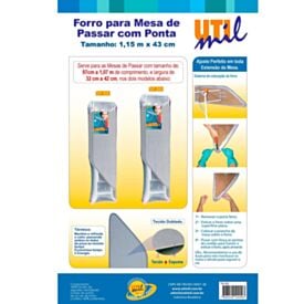 Forro para Tábua de Passar 1,15X45cm Utimil - Mescla