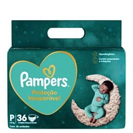 Fralda Descartável Pampers Proteção Insuperável Tamanho Rn - 36 unidades