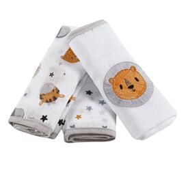 Fralda Estampada com 3 Peças Havan Baby - Safari