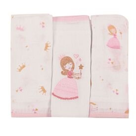 Fralda Estampada com 3 Peças Havan Baby - Princesa