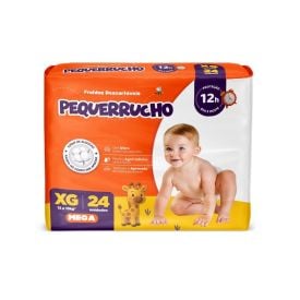 Fraldas Descartavéis Pequerrucho Baby Mega Xg - 24 Unidades