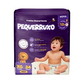 Fraldas Descartavéis Pequerruxo Baby Mega Xg - 24 Unidades