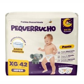 Fraldas Descartavéis Shortinho Pequerrucho Baby Hiper Xg - 42 Unidades