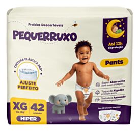 Fraldas Descartavéis Shortinho Pequerruxo Baby Hiper Xg - 42 Unidades