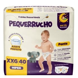 Fraldas Descartavéis Shortinho Pequerrucho Baby Hiper Xxg - 40 Unidades
