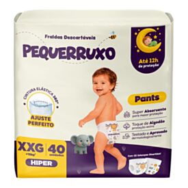 Fraldas Descartavéis Shortinho Pequerruxo Baby Hiper Xxg - 40 Unidades