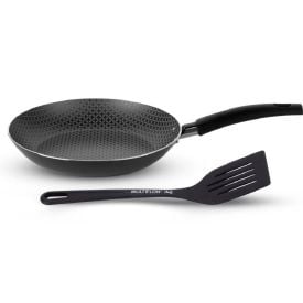 Frigideira 22 Cm Gourmet Com Esp&aacute;tula Multiflon - Grafite