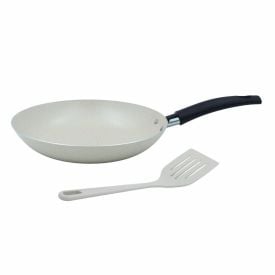 Frigideira com Esp&aacute;tula Gourmet Multiflon 22Cm - Bege