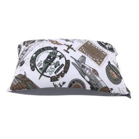Fronha Avulsa Infantil Malha Estampada Havan Casa - Plane Cinza