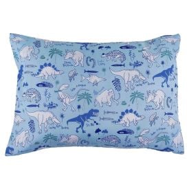 Fronha Avulsa Infantil Microfibra Havan Kids 1 Pç - Dino Happy Azul Claro