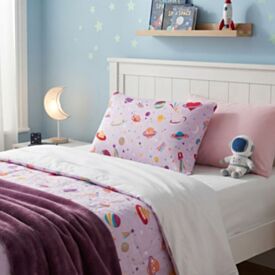 Fronha Avulsa Infantil Microfibra Havan Kids 1 Pç - Galaxy Girl Rosa