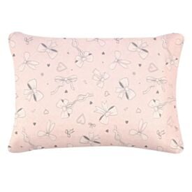 Fronha Avulsa Infantil Microfibra Havan Kids 1 Pç - Laços Rosa Cinza